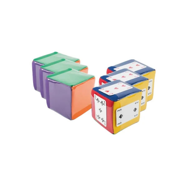 Set van 6 creatieve dobbelstenen 11 cm