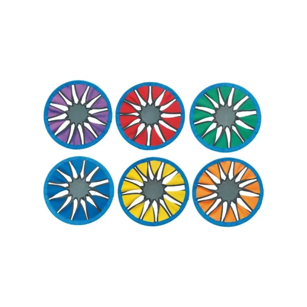 Set van 6 neopreen frisbees