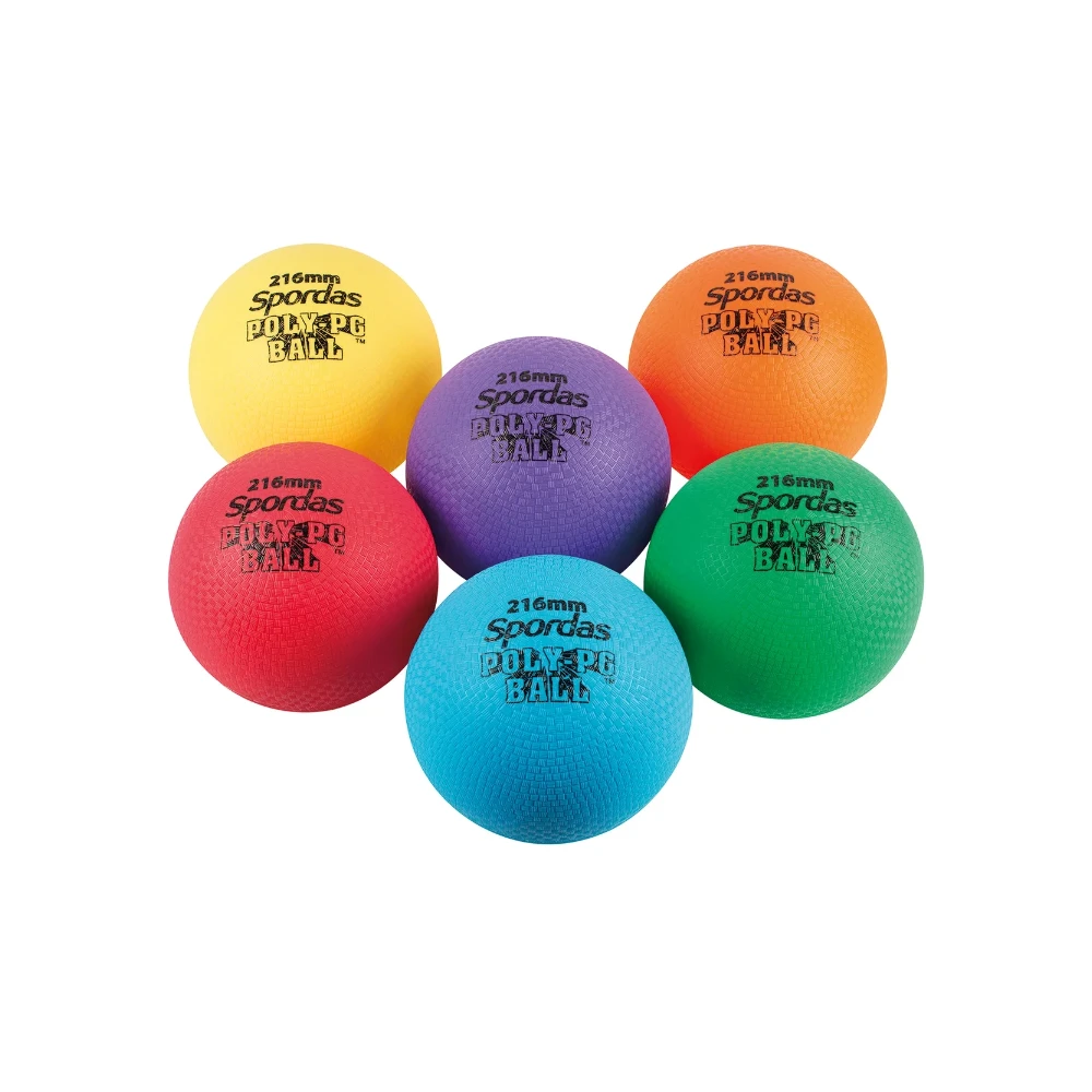 Set van 6 gekleurde polyballen