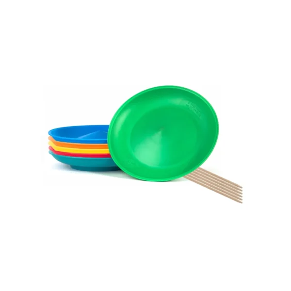 Set van 6 Circus JOJO jongleerborden Extra Strong met stokken