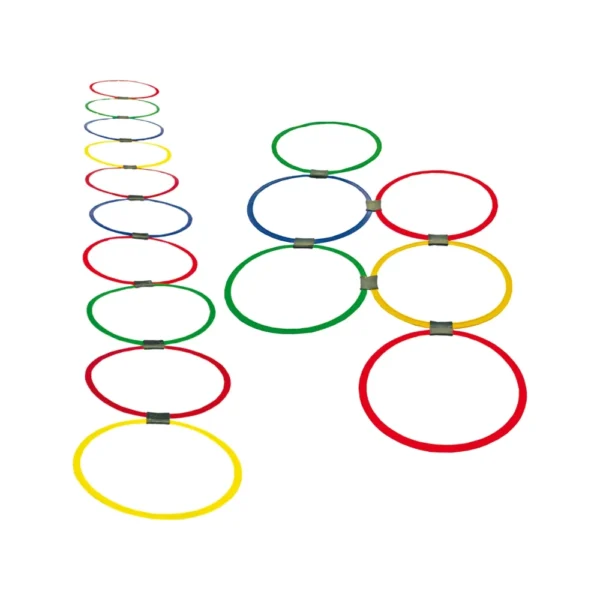 Set van ritmische hoepels (20 hoepels + schakelstukken)