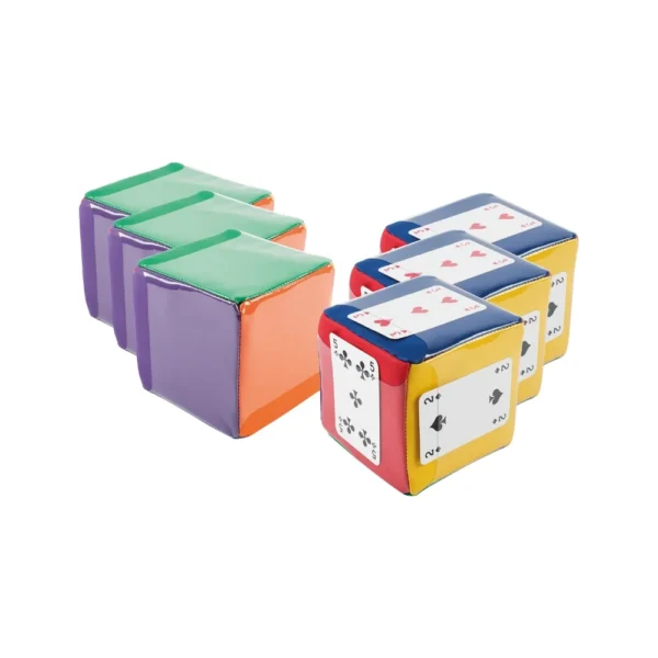 Set van 6 creatieve dobbelstenen (11 cm)