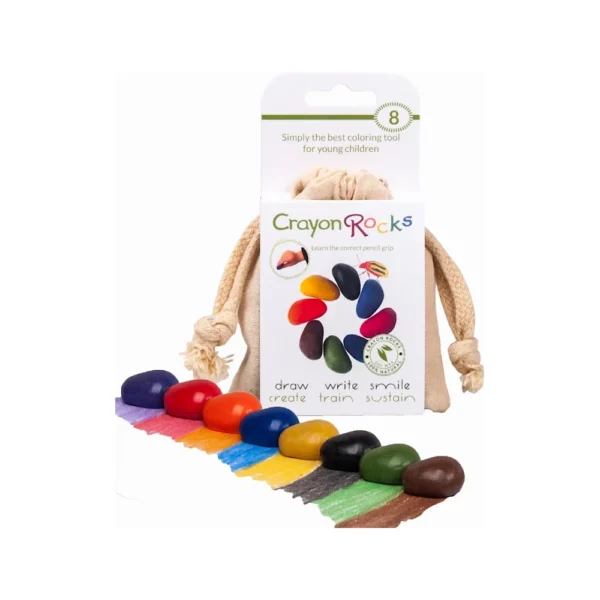 Zakje van 8 Crayon Rocks waskrijtjes