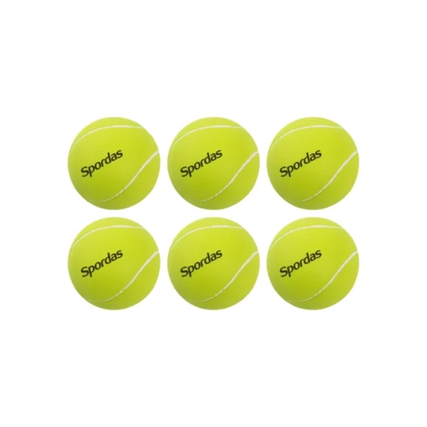 Set van 6 schuim-tennisballen (hoge dichtheid)